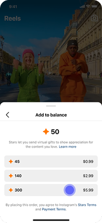 Add to balance, pricing and terms
